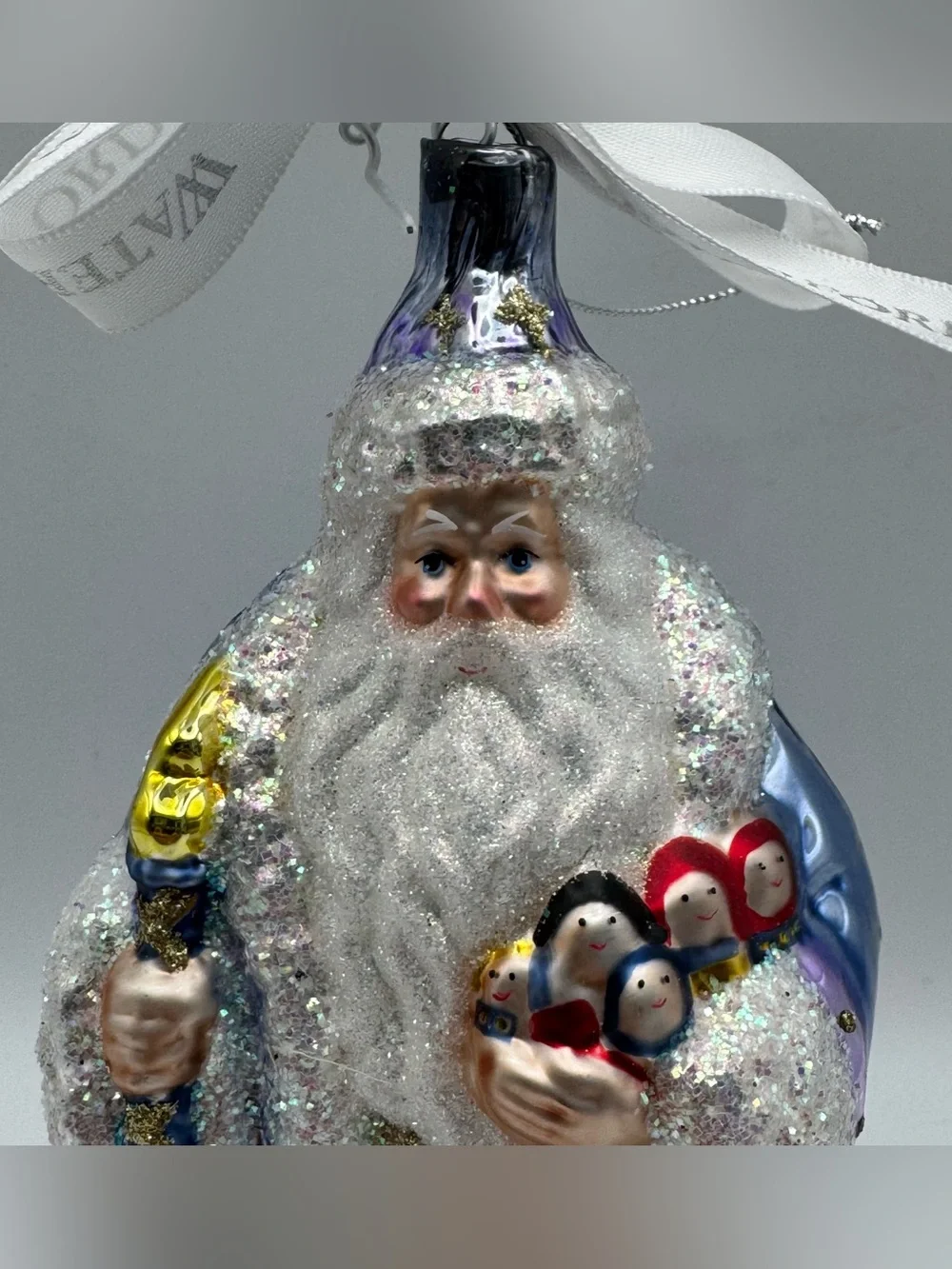Waterford Holiday Heirlooms Frosty Santa Glass Christmas Ornament Handmade Czech